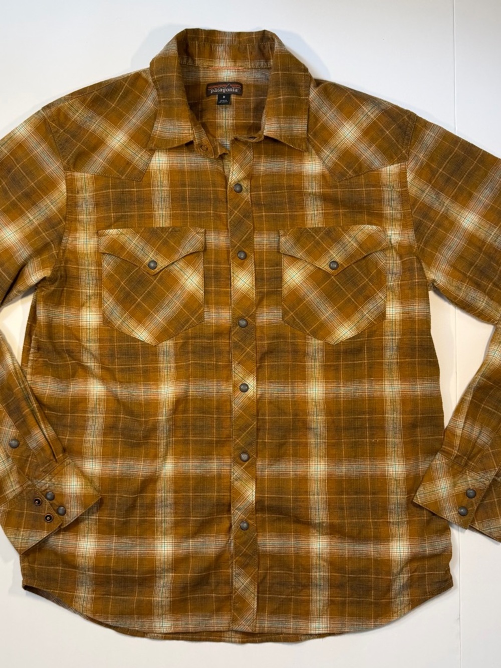 VTG Patagonia Men's Flannel Button Up Long Sleeve Plaid Shirt‎ Size Medium
